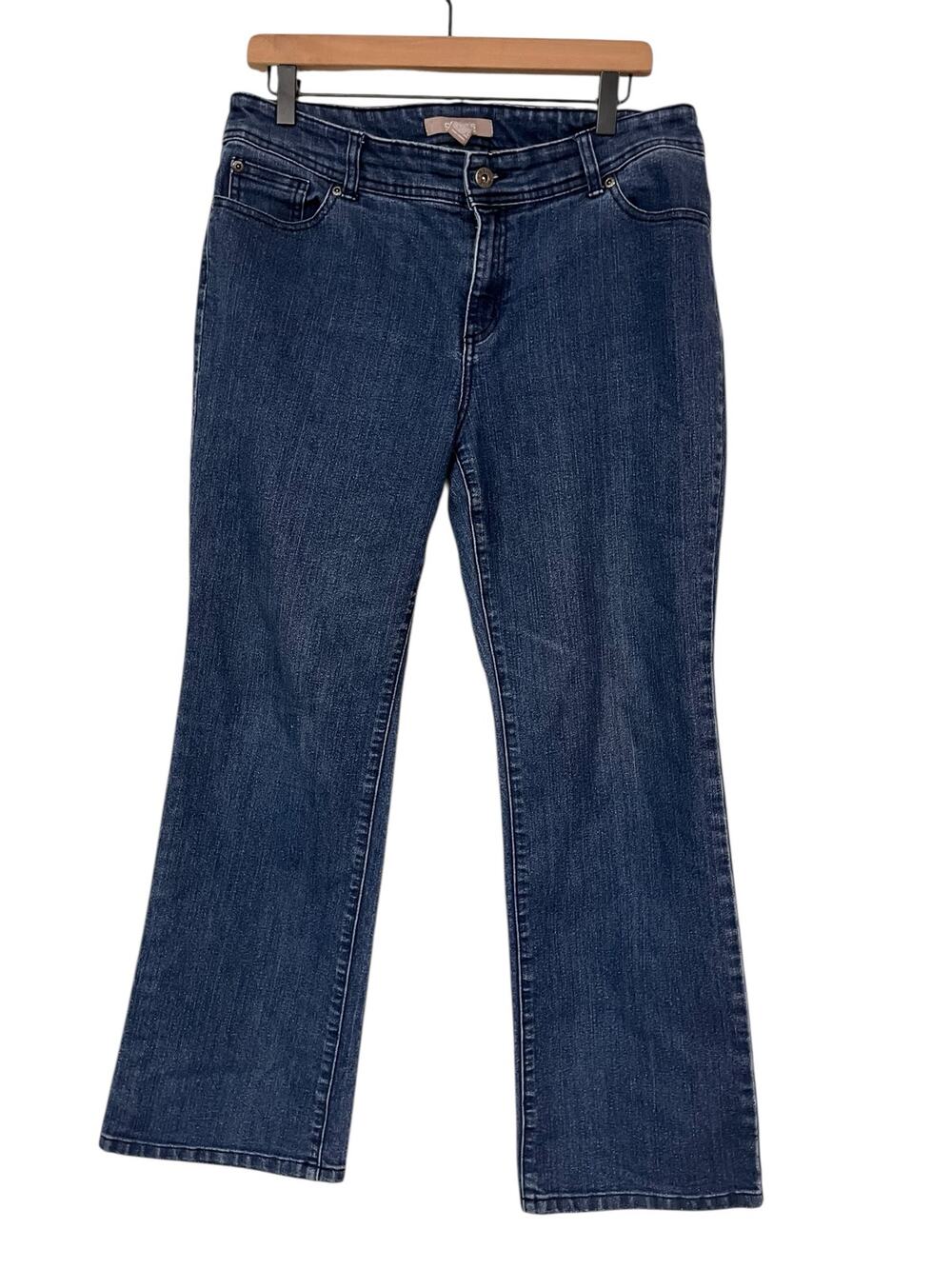 Chicos Womens Embellished Straight Leg Jeans Chicos Size 2 Short / 12 Short